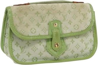 Louis Vuitton Pre-owned Shoulder Bags, female, Green, Size: ONE SIZE Pre-owned Canvas Shoulder Bag