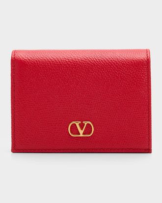 Valentino Garavani VLOGO Calfskin Flap Wallet