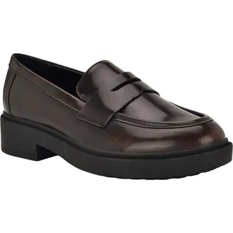 Calvin Klein Otinya Penny Loafer in Brown at Nordstrom, Size 7.5