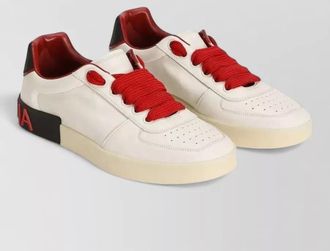 Dolce & Gabbana low top nappa lambskin rubber sole sneakers