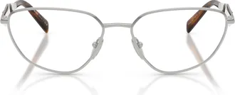 Prada 0pr D52v Cat-Eye Silver Frame Eyeglasses