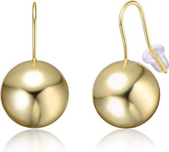 Rachel Glauber Ball Drop Fish Hook Earrings