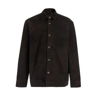 Nn.07 Leren jas met ritssluiting aan de voorkant en hoge kraag - Heren - Leren en Su&egrave;de Jassen - Bruin - XL - Leer - Jassen