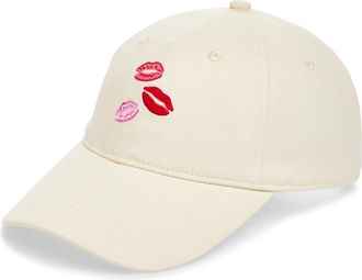 Frasier Sterling Kisses Baseball Cap in Cream at Nordstrom