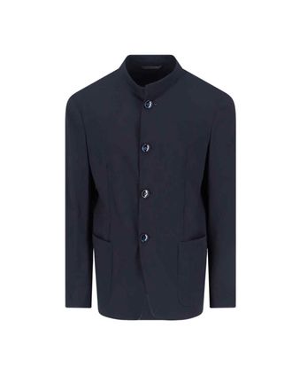 Giorgio Armani Single-Breasted Blazer - Dark Blue