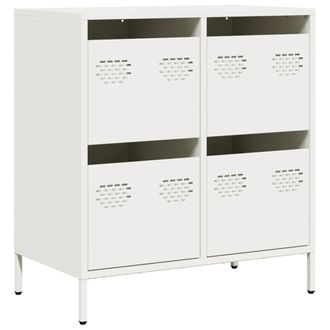 Berkfield Home Sideboard&not;White 68x39x73.5 cm Cold-rolled Steel in White