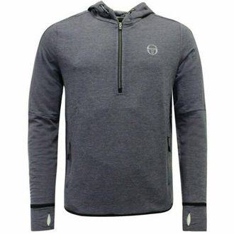 Sergio Tacchini Lange Mouw Halflange Zip Up Capuchon Grijs Heren Idra Sweaters 37678 961