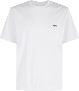 Lacoste Katoenen T-shirt - Heren - T-shirts - Wit - XL - Katoen - Tops
