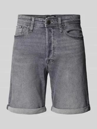 Jack & Jones Regular Fit Jeansshorts im 5-Pocket-Design Modell RICK in Mittelgrau, Gr&ouml;&szlig;e S
