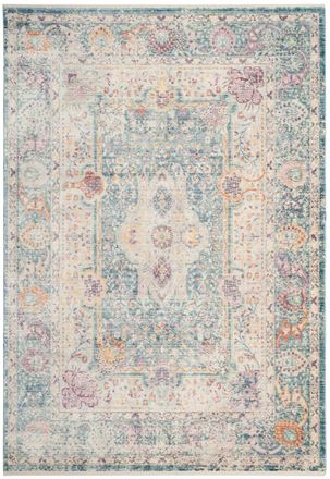 Safavieh Alfombra viscosa blu/neutrale 183 x 274 cm