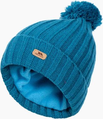 Trespass Mens Trespass Adults Thorns Fleece Lined Bobble Hat - Blue/Blue - Size: ONE size