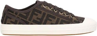 Fendi Sneakers, female, Brown, Size: 10 US Domino