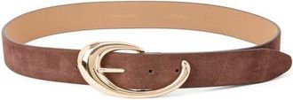 Ettika Sculpted Flow Leather Belt in Warm Truffle at Nordstrom, Size X-Small