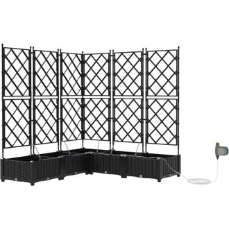 vidaXL Jardineras Negro 120 X 120 X 126 Cm Acero Vidaxl