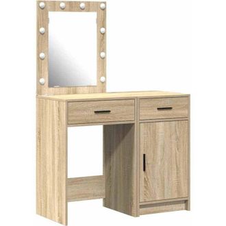 vidaXL Vidaxl - Mesa De Tocador Con Caj&oacute;n 2 Pcs Marr&oacute;n 50 X 41 X 135 Cm
