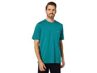 Tommy Bahama New Bali Skyline T-Shirt Mens Short Sleeve Pullover Deep Sea Teal : 2XL, Cotton/Jersey
