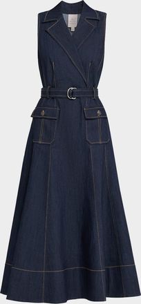 Cinq à Sept Lenessa Belted Denim Dress