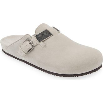 Brunello Cucinelli Monili Clog in Quarzo at Nordstrom, Size 7Us