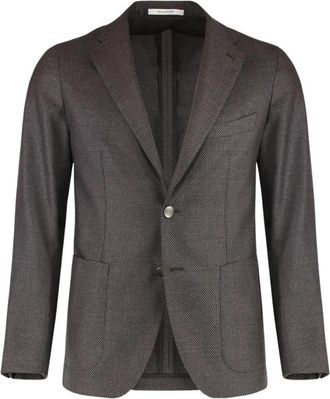 Tagliatore Montecarlo Blazer - Heren - Blazers - Bruin - L - Wol - Jassen