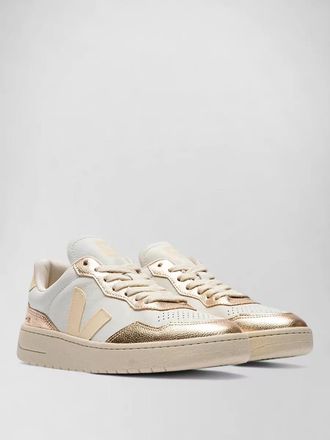 Veja leather appliqu&eacute;d low-top sneakers