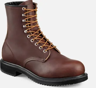 Red Wing Shoes Mens Supersole 8-Inch Safety Toe Boots In Brown