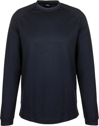 HUGO BOSS Long-sleeve Shirt - Heren - Sweatshirts - Blauw - XL - Hoodies & sweatvesten