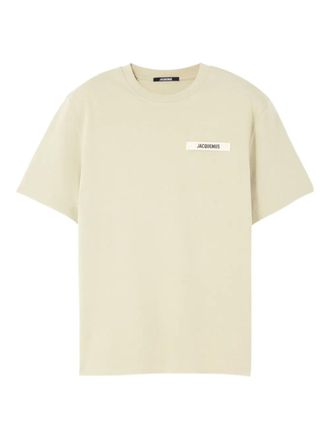 Jacquemus Gros Grain logo-patch T-shirt - Green