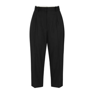Elisabetta Franchi Dames, Broeken, Zwart, Maat: XL Gabardine