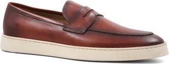 Bruno Magli Prato Penny Loafer in Cognac/White at Nordstrom, Size 9.5