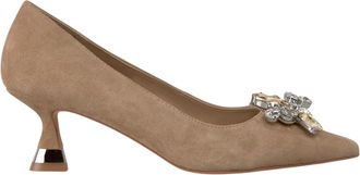 Alma En Pena Bloem lage hak schoen - Dames - Pumps - Bruin - 36 EU - Schoenen