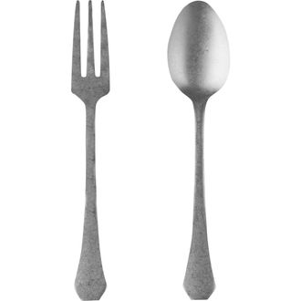 Mepra Moretto Serving Set - 2 Pieces in Pewter Silver at Nordstrom
