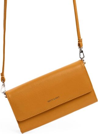 Matt & Nat Womens Drew Med Vegan Crossbody Bag- Arbor In Marigold