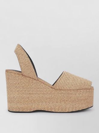 Alaia platform slingback espadrilles peep toe