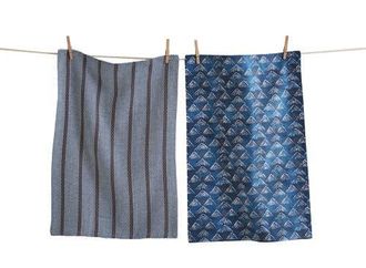 Tag Mountain Dishtowel Set of 2 Blue Multi Cotton Towels at Nordstrom