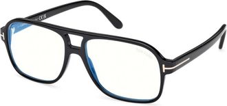 Tom Ford Ft 6058B 001 Optical Frame - Heren - Brillen - Zwart - 58 MM - Accessoires