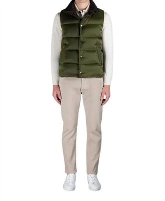 Moorer Puffer Vest In Verde
