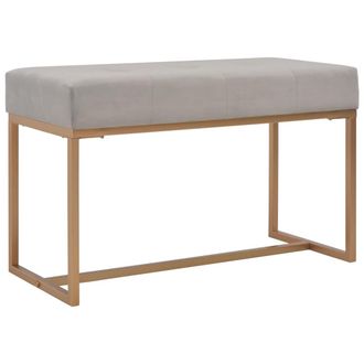 vidaXL Banco 80 Cm Terciopelo Gris Vidaxl