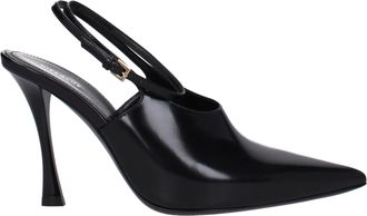 Givenchy Womens Slingback Pointed Toe Heels - Black Leather - Size 38.5 EU/IT