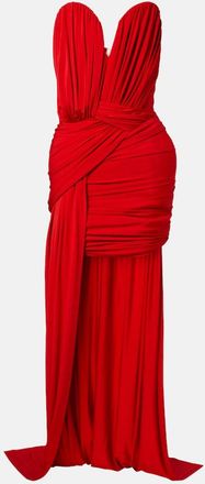 Stella McCartney Draped cr&ecirc;pe jersey bustier dress