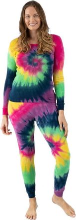 Leveret Womens Cotton Tie Dye Matching Family Pajamas in Tie Dye Swirl Girls at Nordstrom, Size X-Large