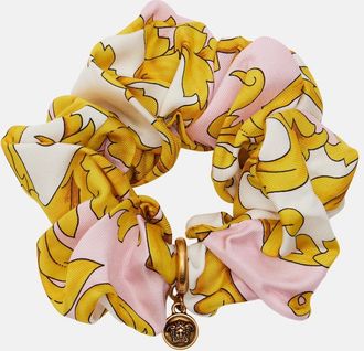 Versace Medusa printed silk scrunchie