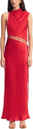 Shona Joy Tatum Cowl Lace Up Maxi Dress
