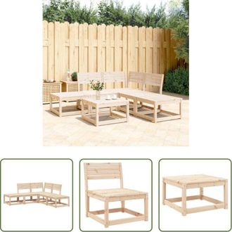 vidaXL vidaXL Divano da esterno - Set Divani da Giardino 5 pz in Legno Massello di Pino