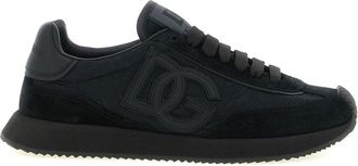 Dolce & Gabbana Schoenen, Dames, Zwart, 41 EU, Katoen, Cushion Fabric Sneakers