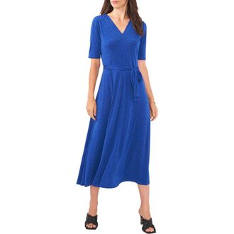 Chaus V-Neck Tie Waist Maxi Dress in Cobalt Vault at Nordstrom, Size X-Large