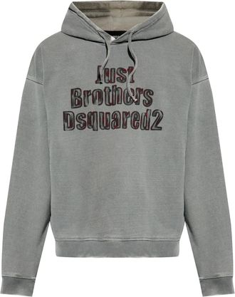 Dsquared2 Felpa con cappuccio e logo - Grigio