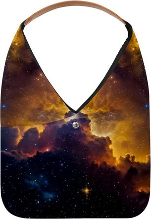 Generic Stars Nebula Reusable Lightweight Grocery Bags - Foldable Into Compact Pouch, Washable & Sturdy, Multipurpose for Shopping and Travel