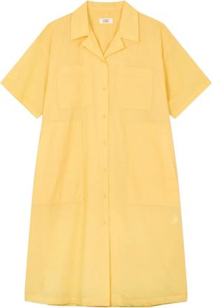 STUDIO TOMBOY patch-pocket midi dress - Yellow