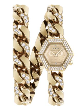 Philipp Plein The Hexagon Groumette Dames Horloge Goudkleurig PWWBA0523