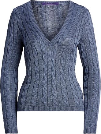 Ralph Lauren Collection Maglione a lavorazione intrecciata - Blu